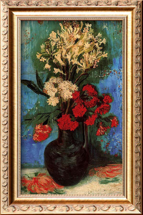 Vase with Carnations and Other Flowers, c.1886 - Van Gogh Painting On Canvas